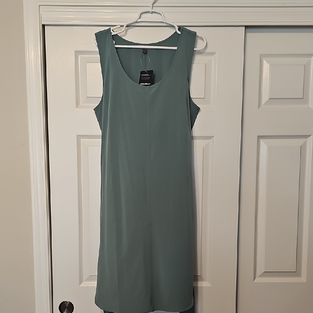 Eddie Bauer Teal Sleeveless Midi Dress